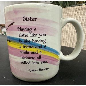 Sister Coffee Mug Blue Mountain Arts Papel Japan Vintage